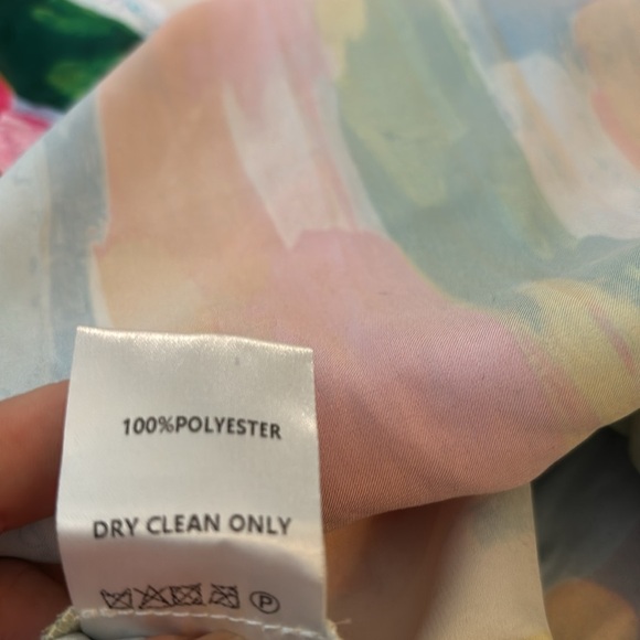 Judith March silky one shoulder colorful maxi dress with side slit, EUC! - Picture 9 of 10